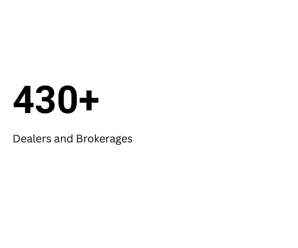 430+ Dealers and Brokerages
